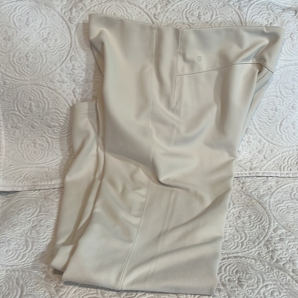 Brushed Softstreme Ribbed Zip Flared Pant 32.5" in
White Opal, size 14, NWT - Picture 8 of 16